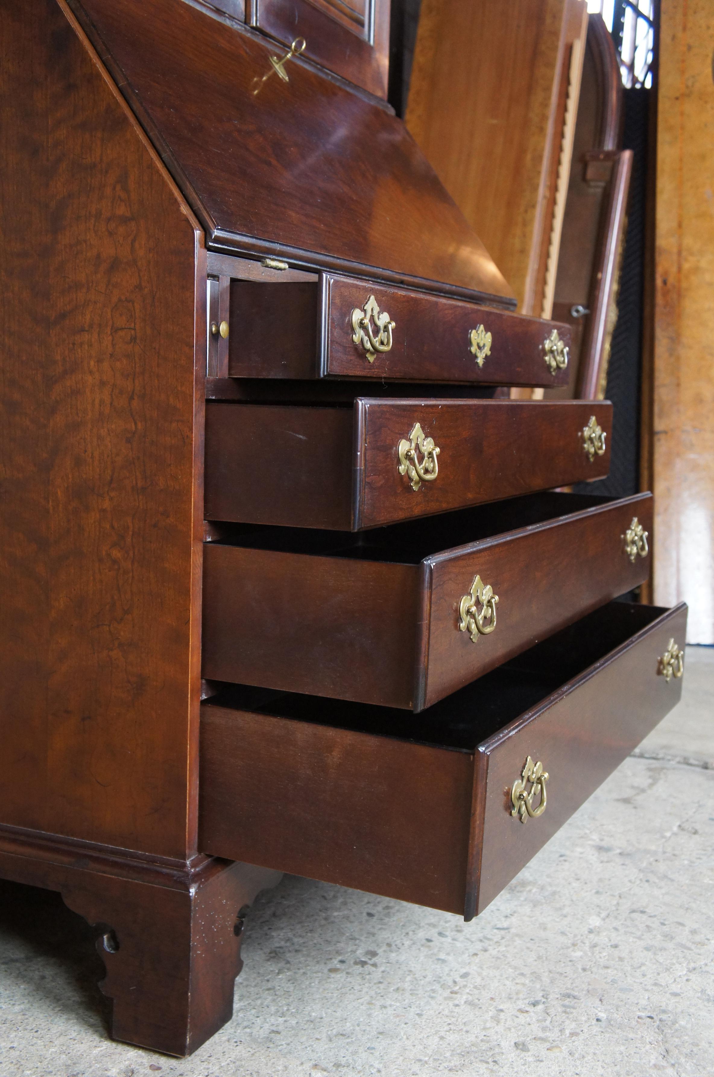 Wright Table Co. New England Style Cherry Blind Door Secretary Desk and Bookcase 1