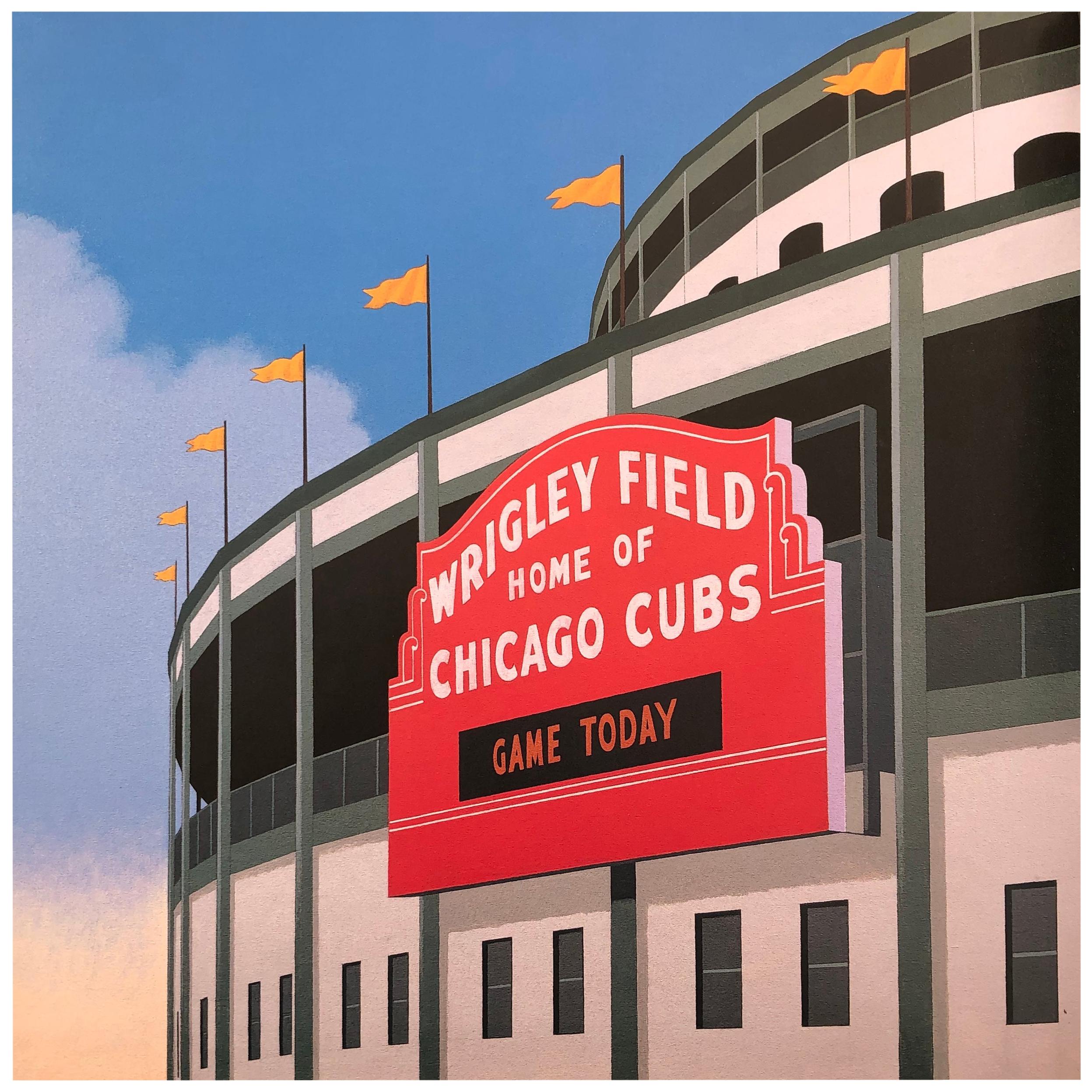 Wrigley Field, Original Painting by Lynn Curlee