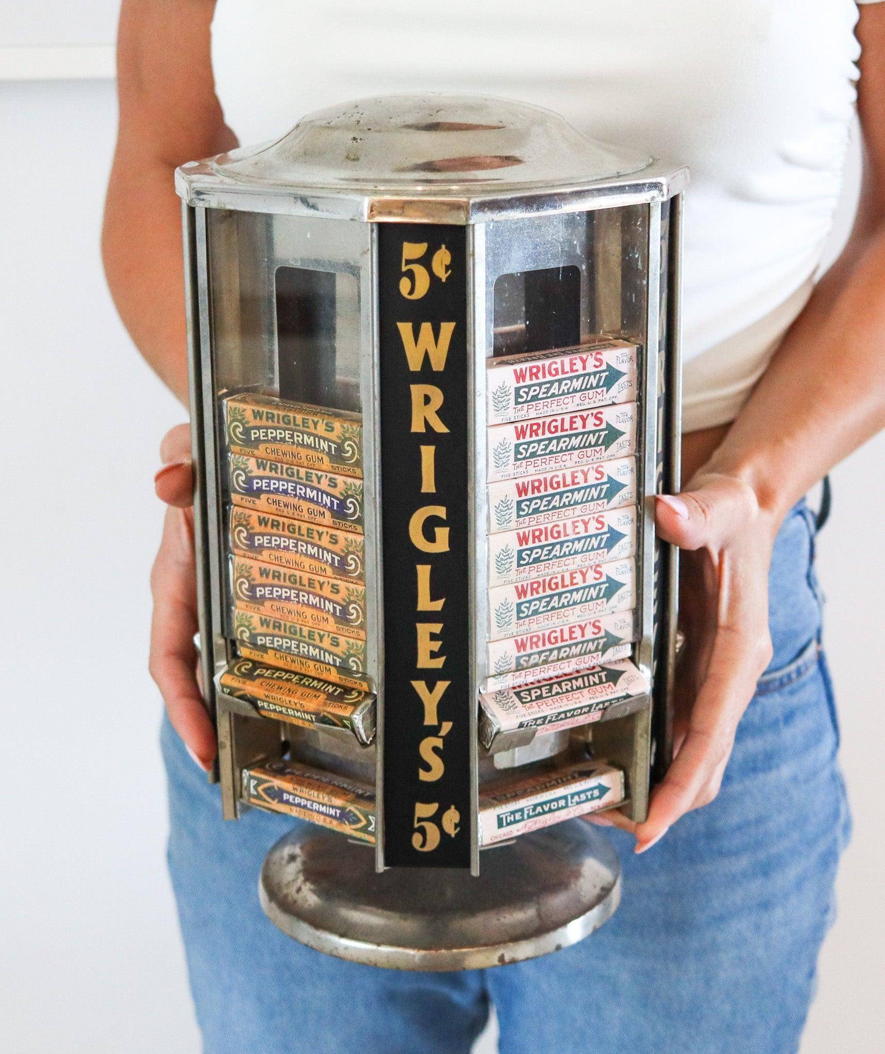 WRIGLEY'S 1920 Art Deco Antiguo Mostrador Giratorio Para Caramelos De Chicle Art Decó en venta