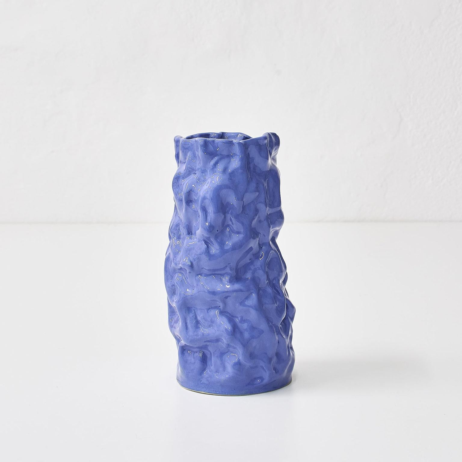 Wrinkled Blue Vase by Siup Studio
Dimensions: D8 x H16cm
Materials: Ceramics

Siup is a small design studio based in Warsaw. The concept is created by three friends – Martyna Dymek, Marcin Sieczka and Kasia Skoczylas – who have met in University