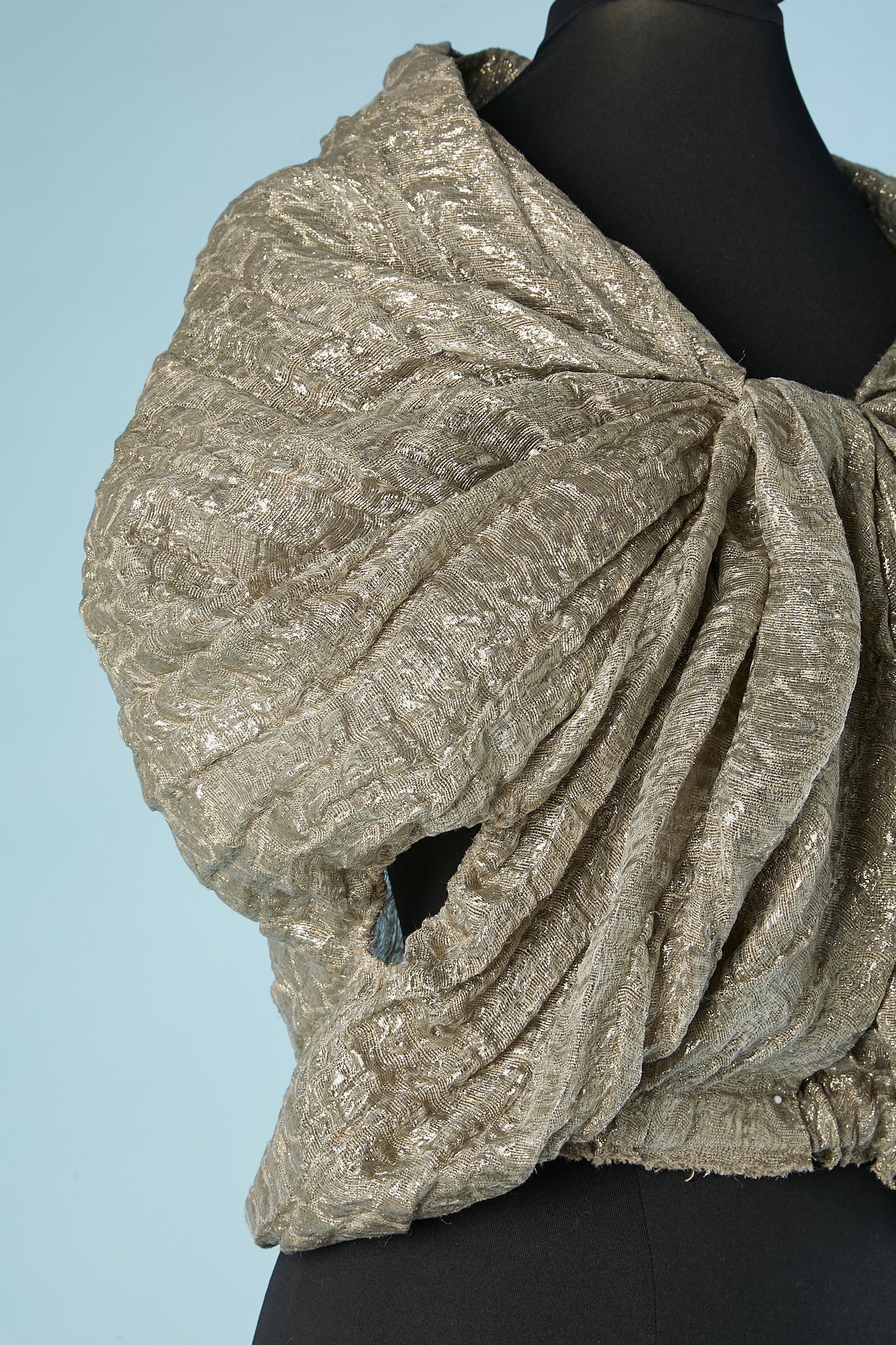 Donna Giacca stropicciata in lino e seta lurex con fiocco sul busto Lanvin by Alber Elbaz in vendita