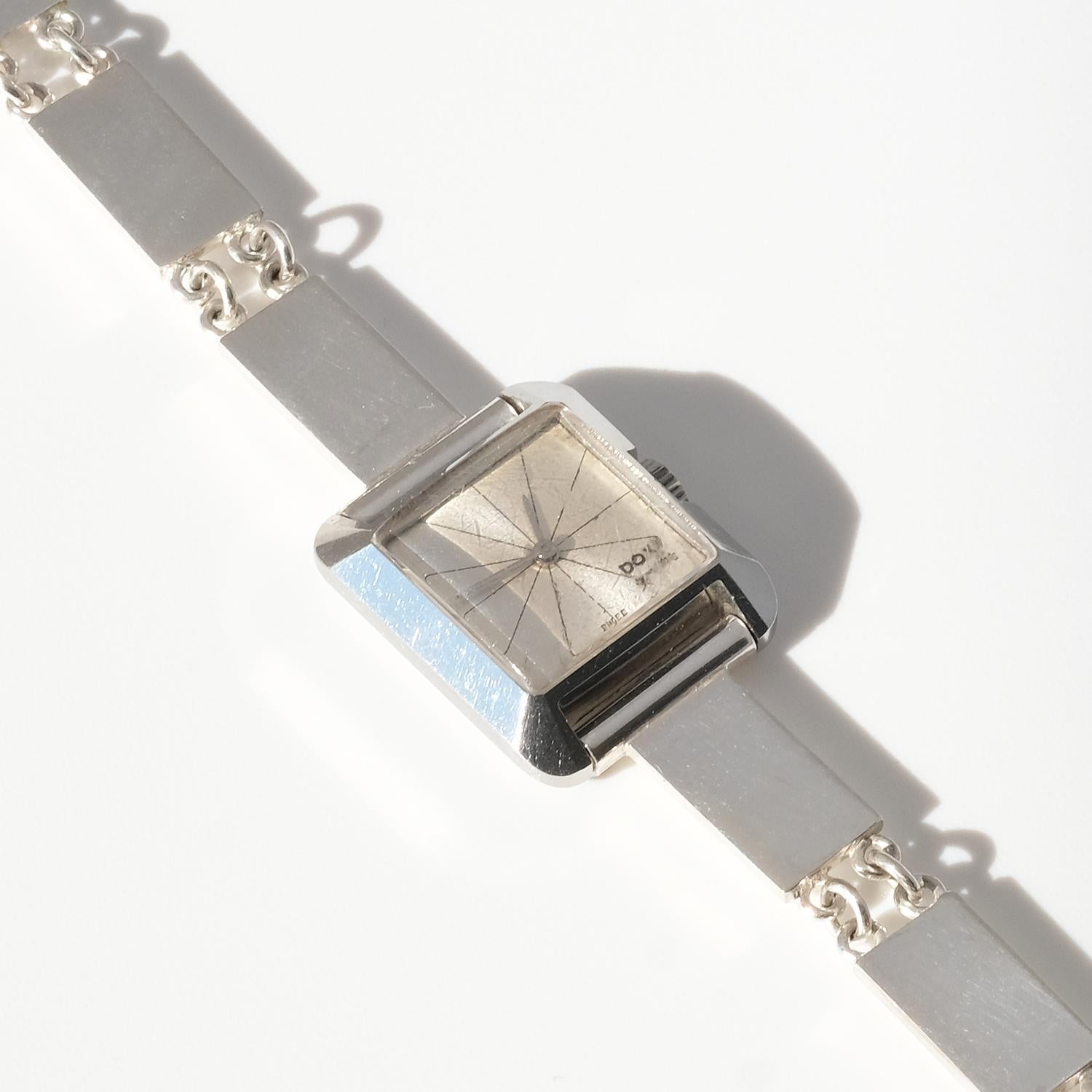 Women's Wristwatch Doxa with a Silver Bracelet by Wiwen Nilsson, Made 1964