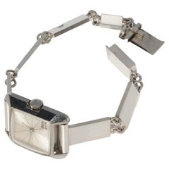 Wristwatch Doxa with a Silver Bracelet by Wiwen Nilsson, Made 1964