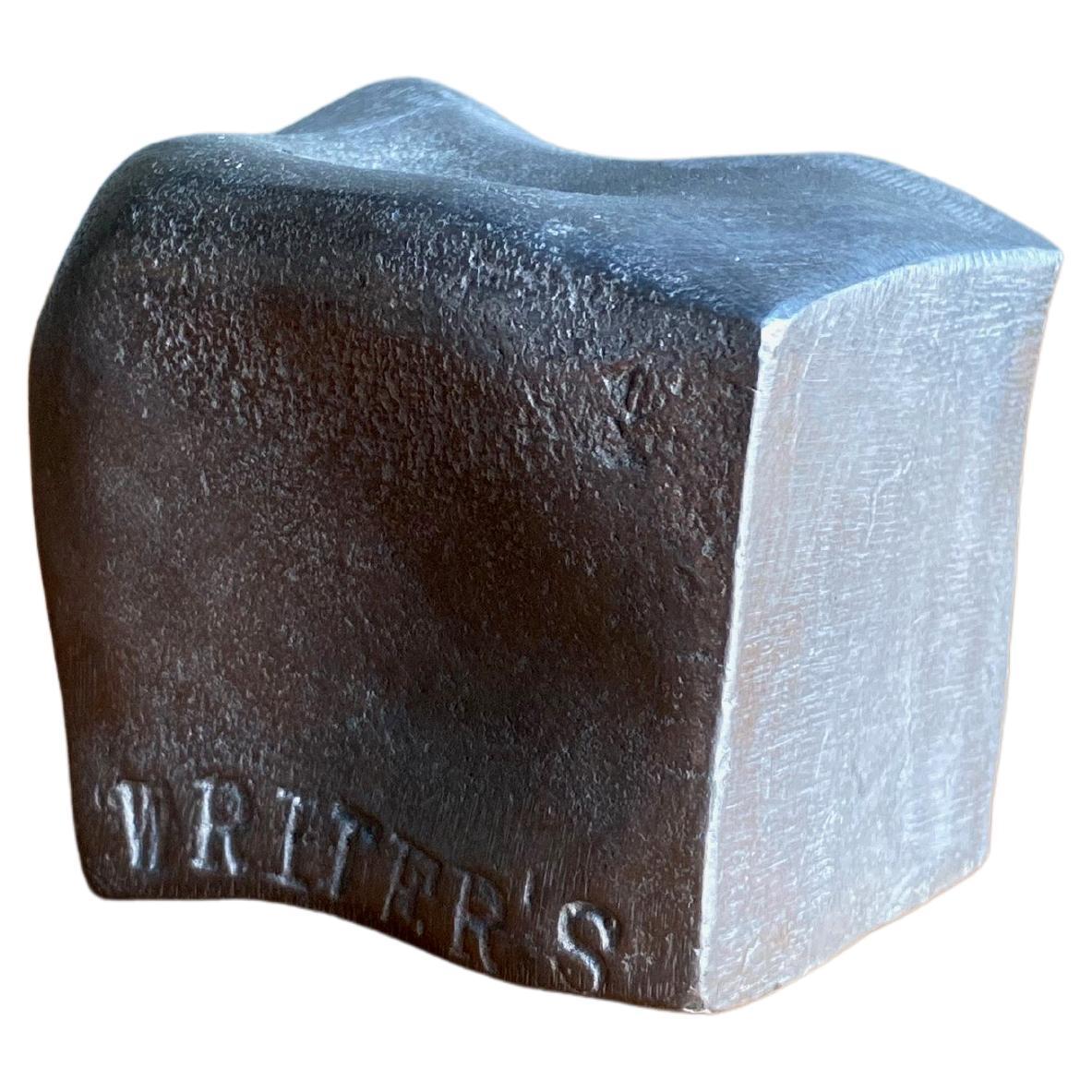 "Writers Block" Heavy Lead Sculpture For Sale