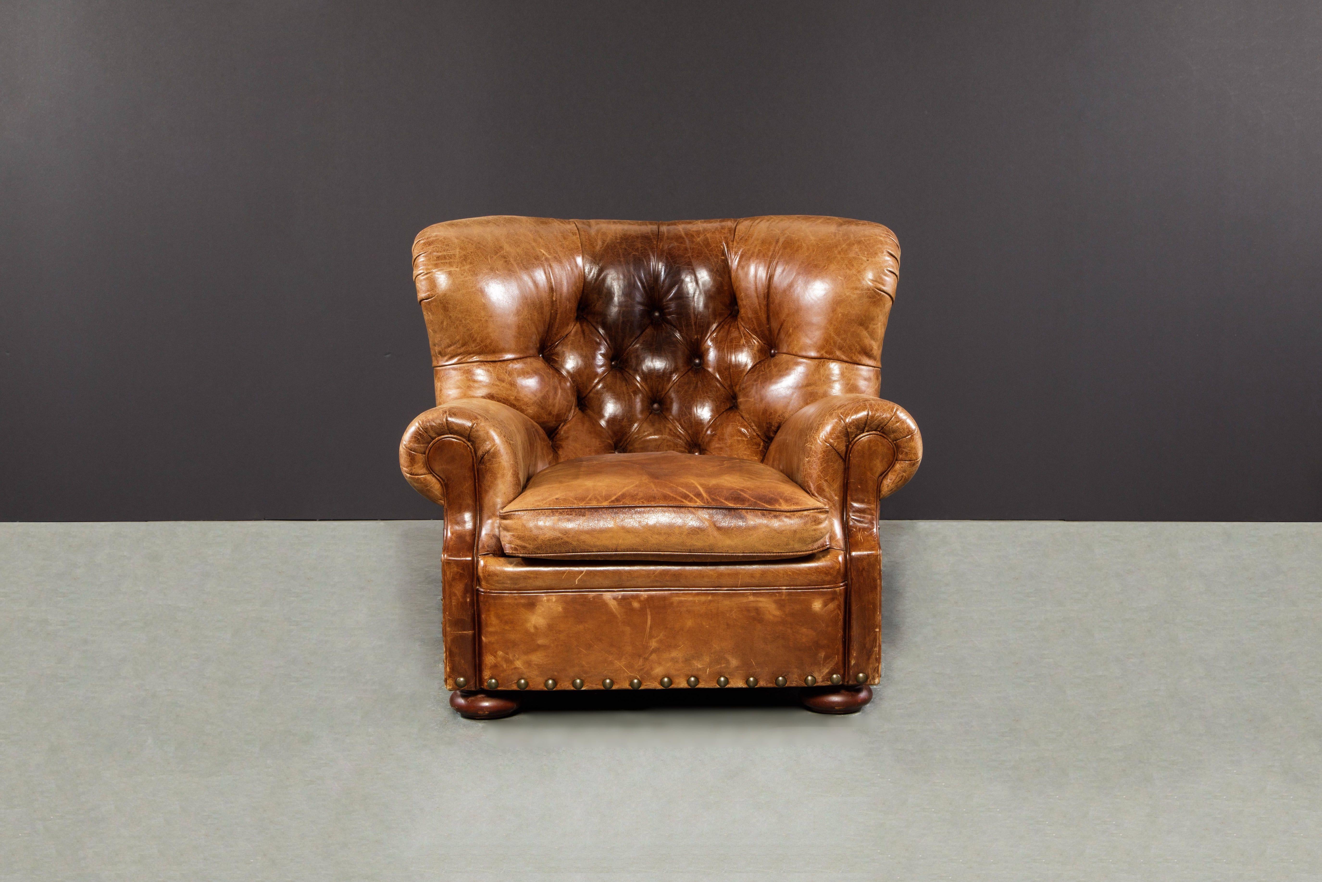 henredon leather recliner