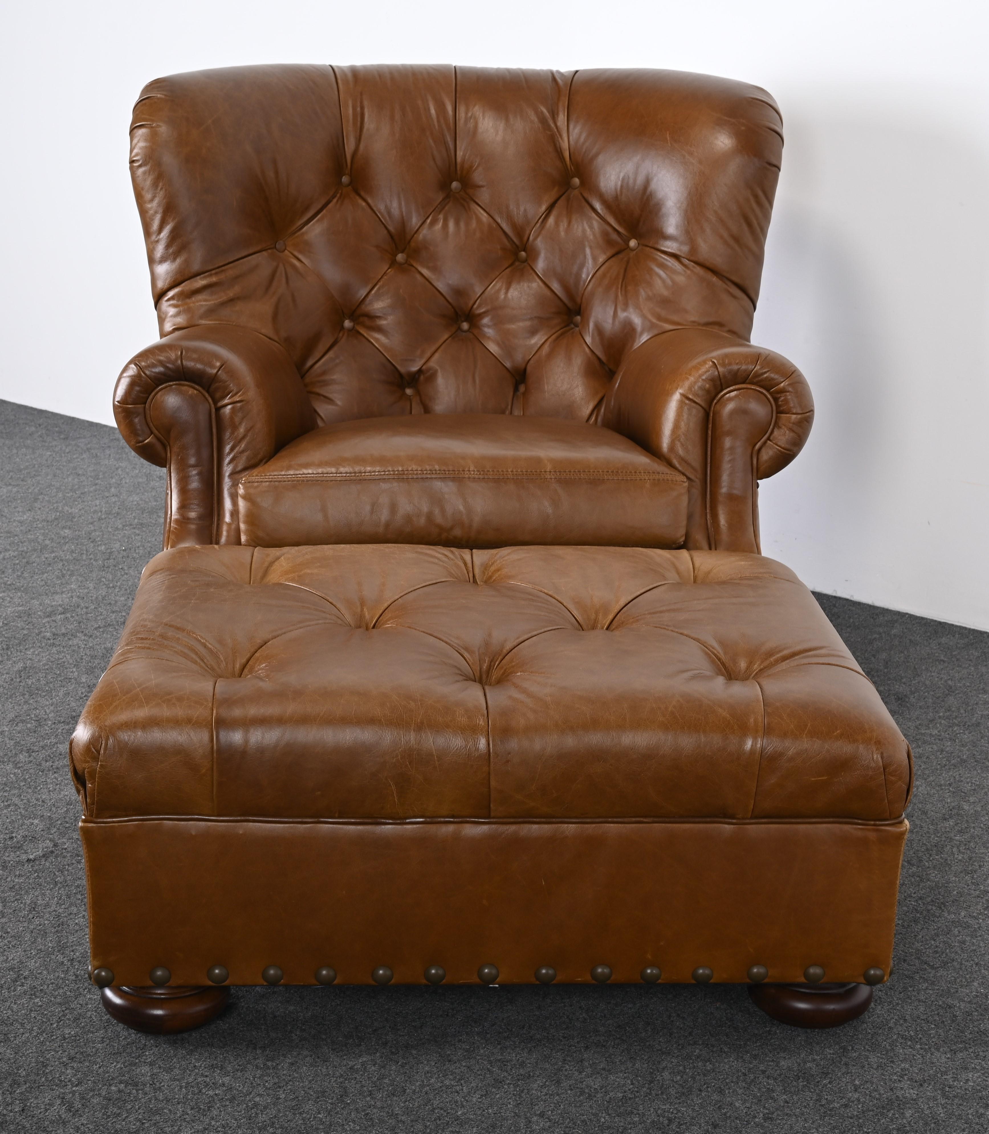 Modern Writers Chair and Ottoman by Ralph Lauren, 20th Century