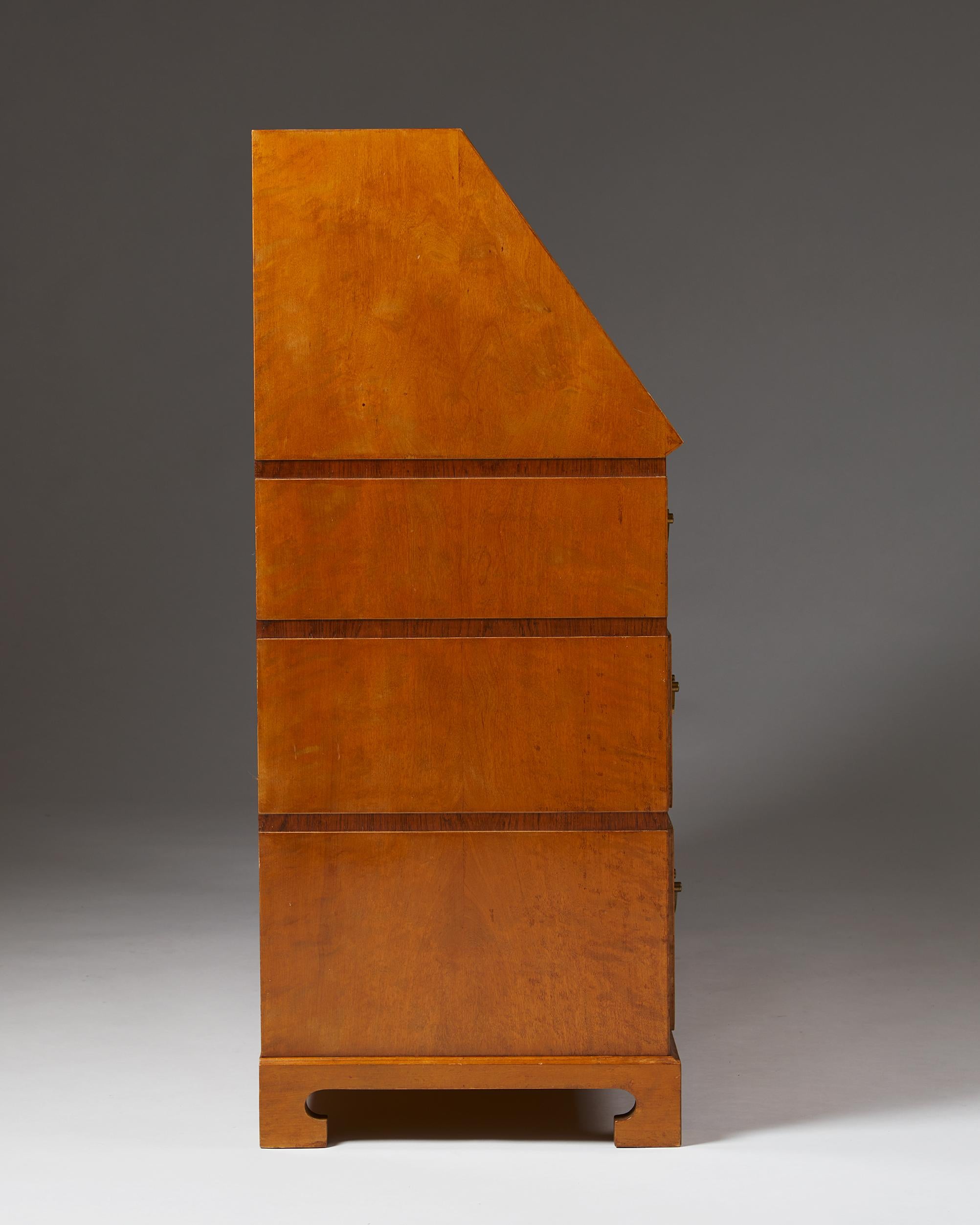 Writing Bureau Designed by Bruno Mathsson for Karl Mathsson, Sweden, 1934 In Excellent Condition In Stockholm, SE