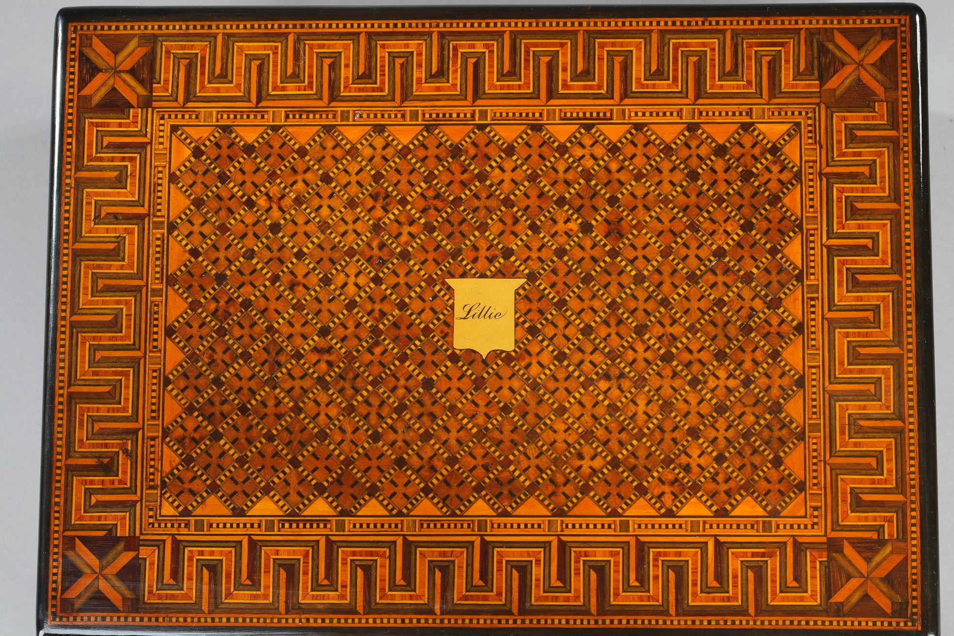 Writing Case in Marquetry, 19th Century 4