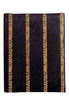 Writing Case Josef Hoffmann Leather Gold Embossed Wiener Werkstatte, circa 1924