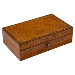 Writing Casket with Steel-Cut Decoration, Biedermeier, early 19th Century