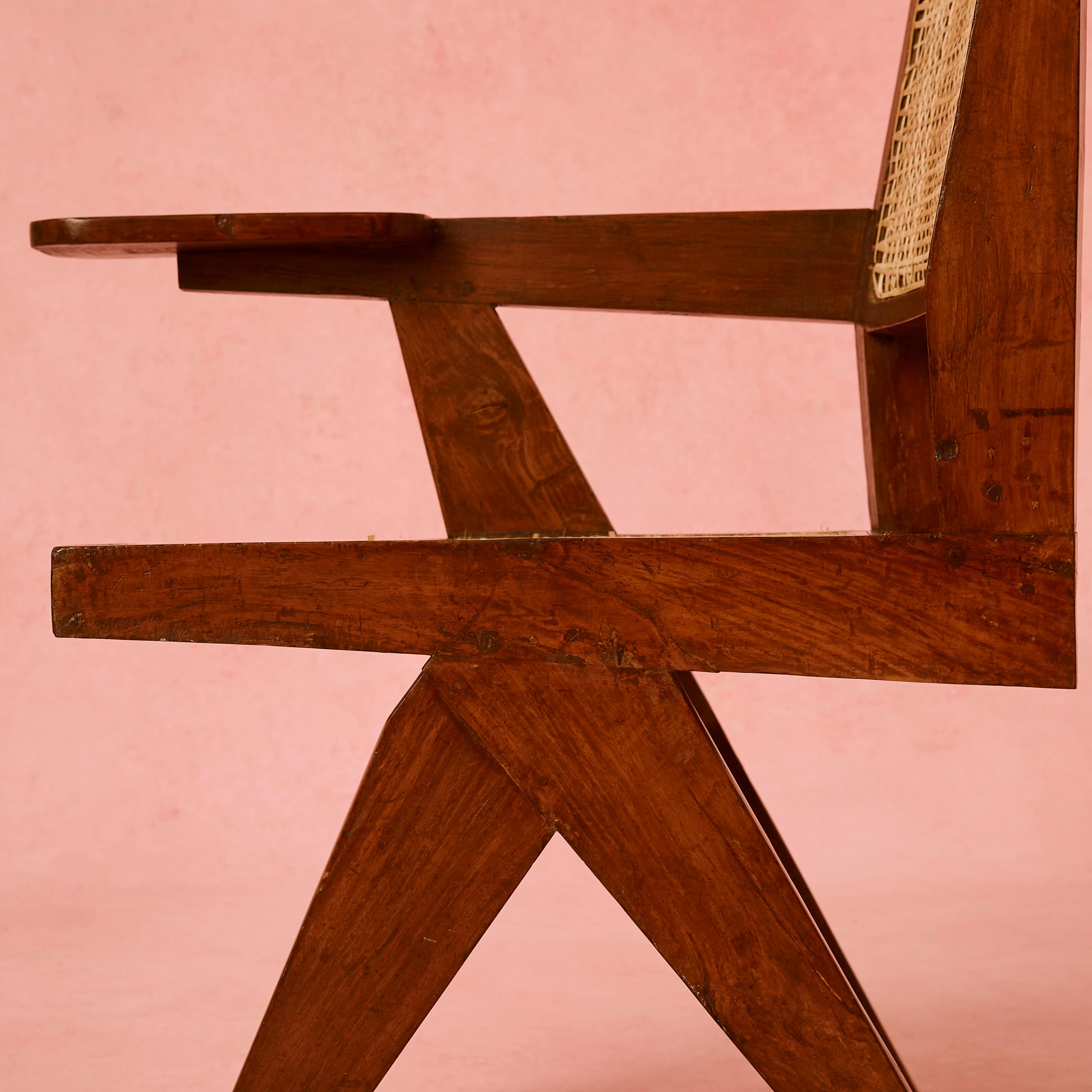 Indian Writing Chair by Pierre Jeanneret  For Sale