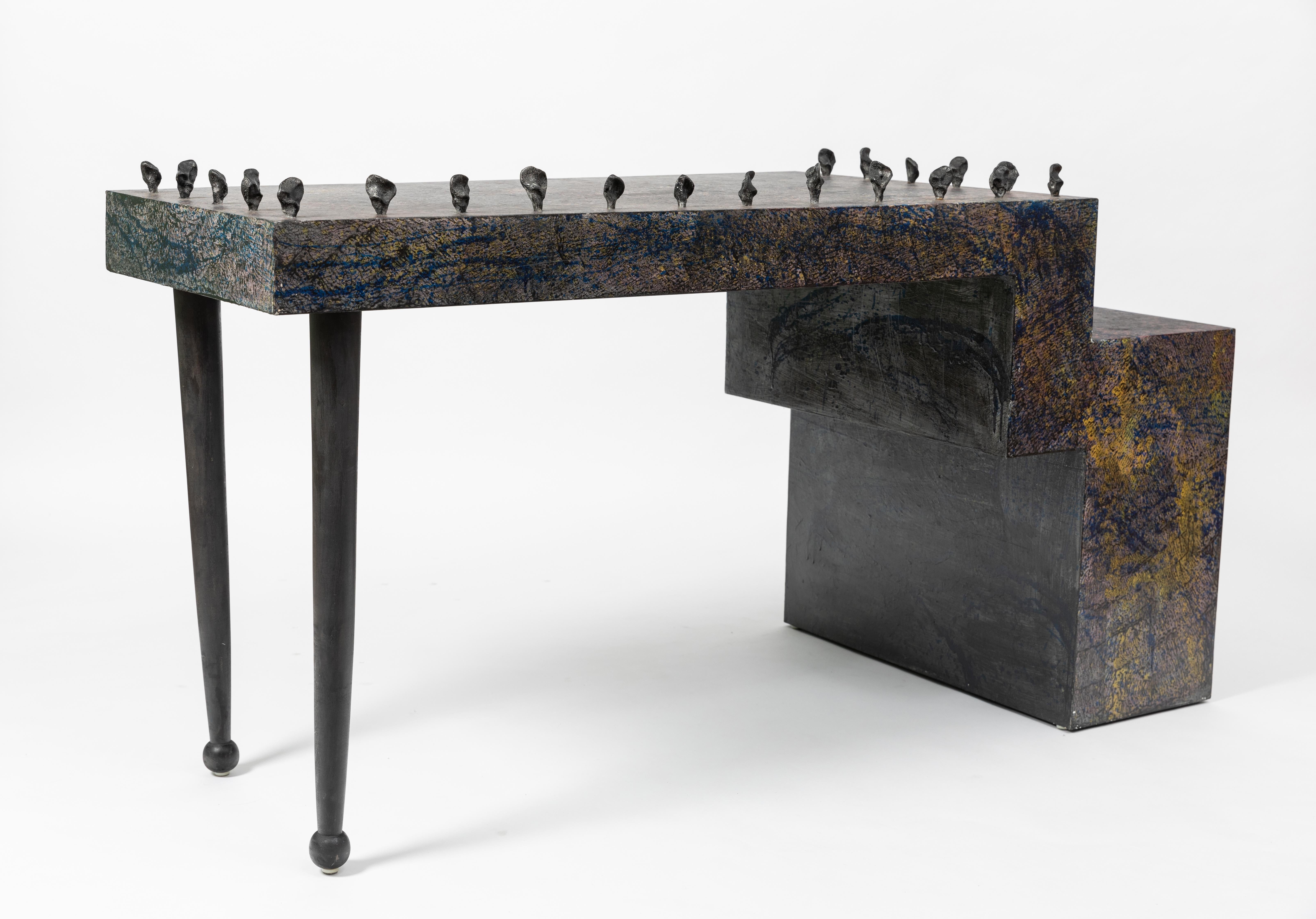 Post-Modern Unique Postmodern Writing Desk by Bohuslav Horák for Anthologie Quartett, 1990 For Sale