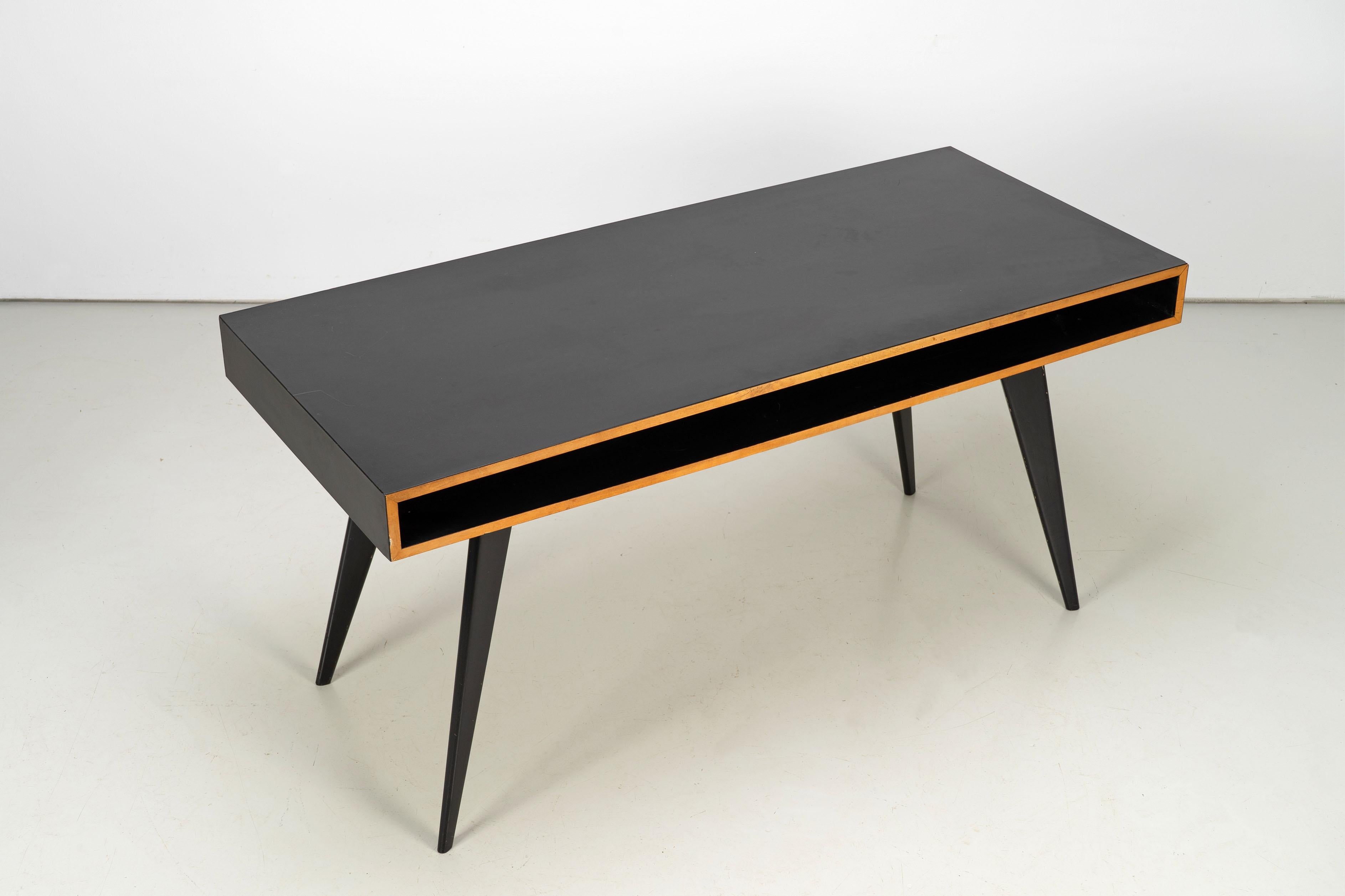 Writing Desk by Hans Bellmann for Domus Raumkunst, with Black Formica, 1950s 4