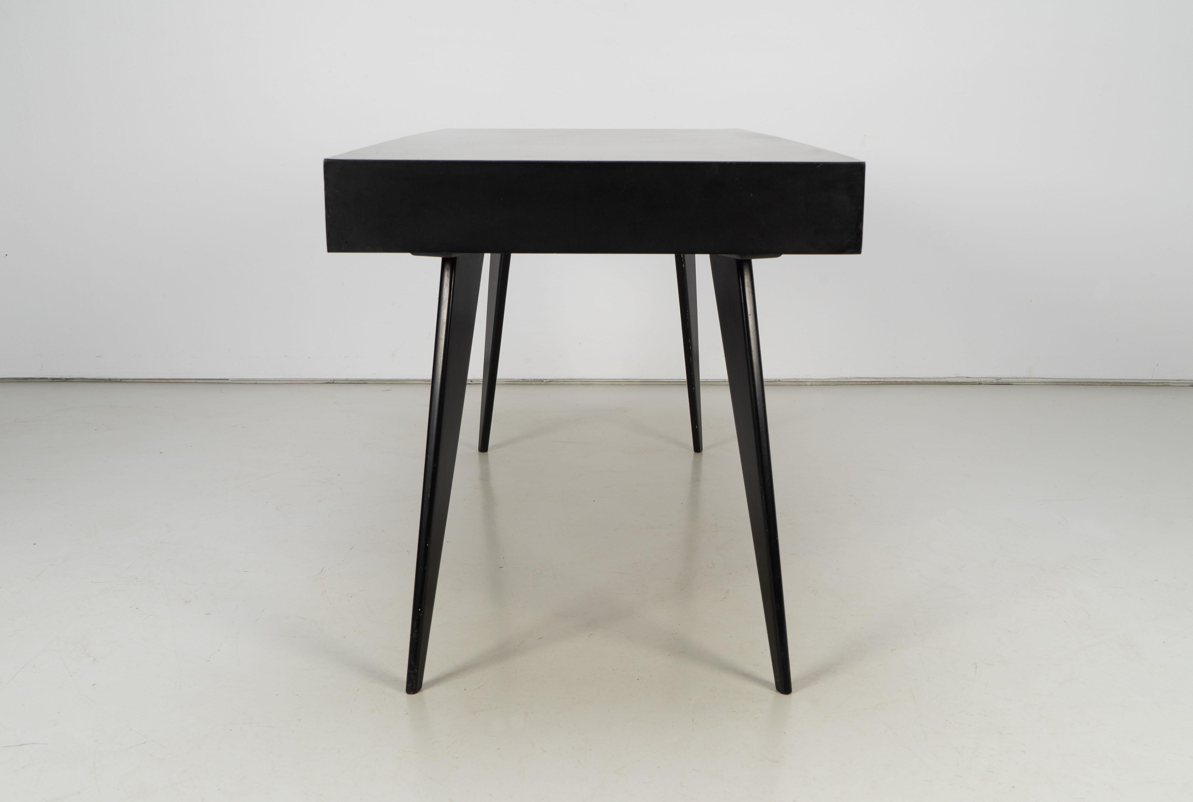 Writing Desk by Hans Bellmann for Domus Raumkunst, with Black Formica, 1950s 3