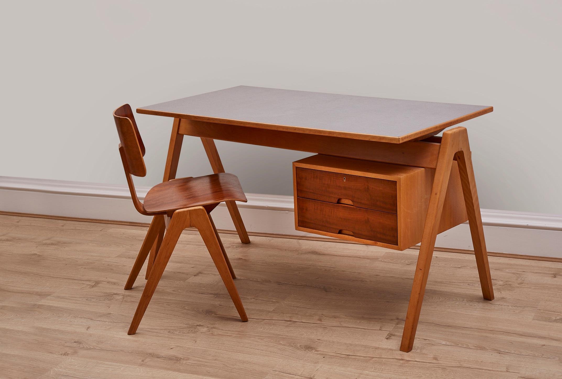 British Writing Desk by Robin Day For Hillie. 1950's 