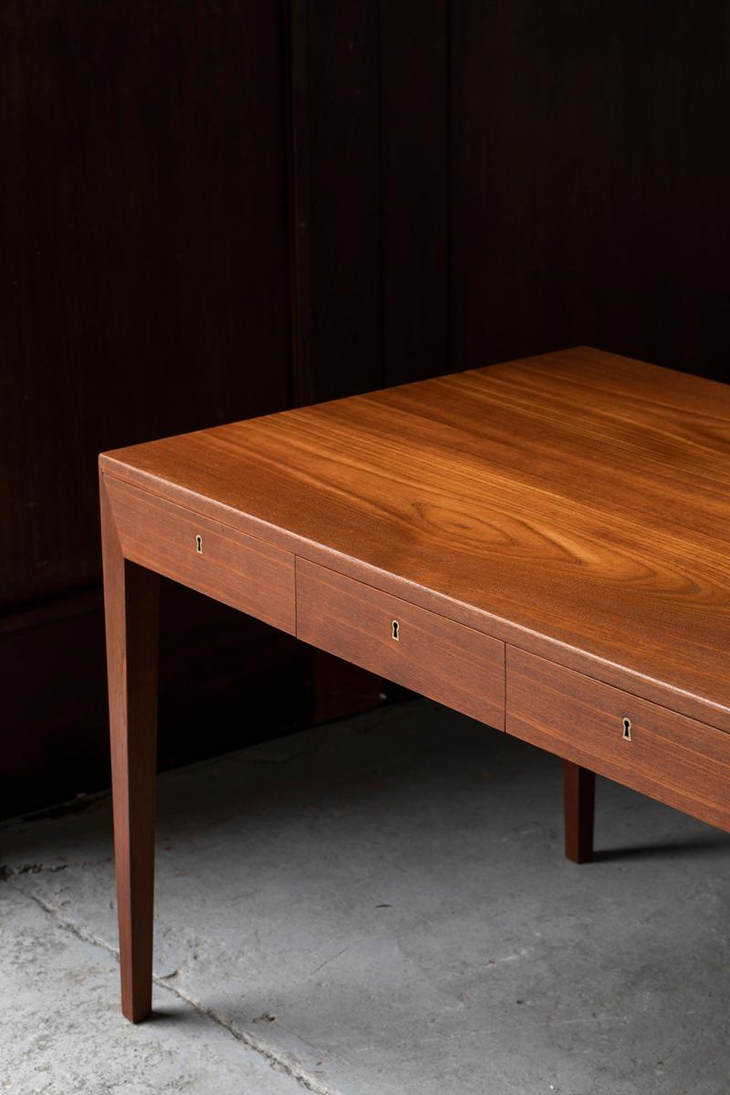 Veneer Severin Hansen Writing Desk for Haslev, Denmark, 1960s