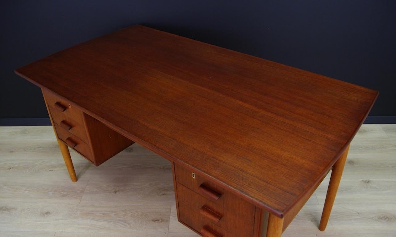 Veneer Writing Desk Danish Design Classic Teak Vintage