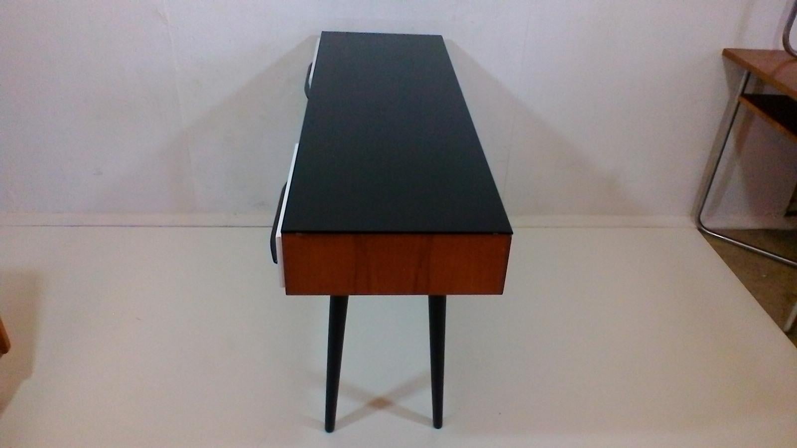 Mid-Century Modern Writing Desk Designed by Architect M. Požár, Retro Style Brusel, 1960s For Sale