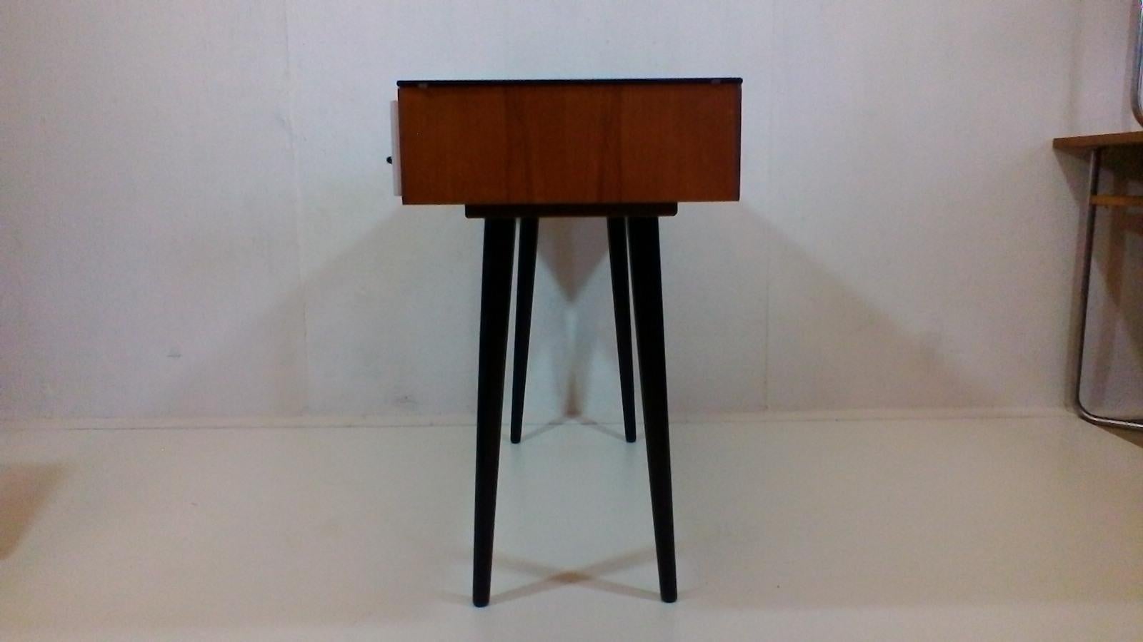 Czech Writing Desk Designed by Architect M. Požár, Retro Style Brusel, 1960s For Sale