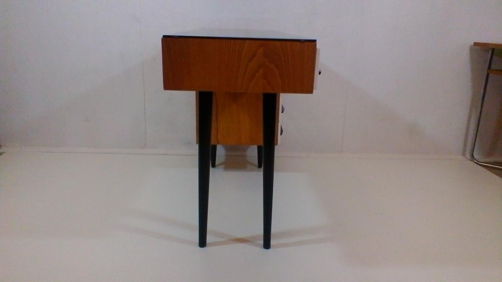 Writing Desk Designed by Architect M. Požár, Retro Style Brusel 1960s  In Good Condition For Sale In Praha, CZ