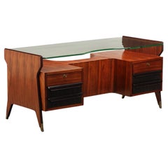 Writing Desk Exotic Wood, Italy, 1950s