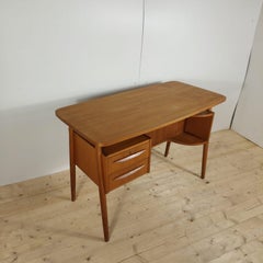 Writing desk in teak, Gunnar Nielsen for Tibergaard, Denmark 1960