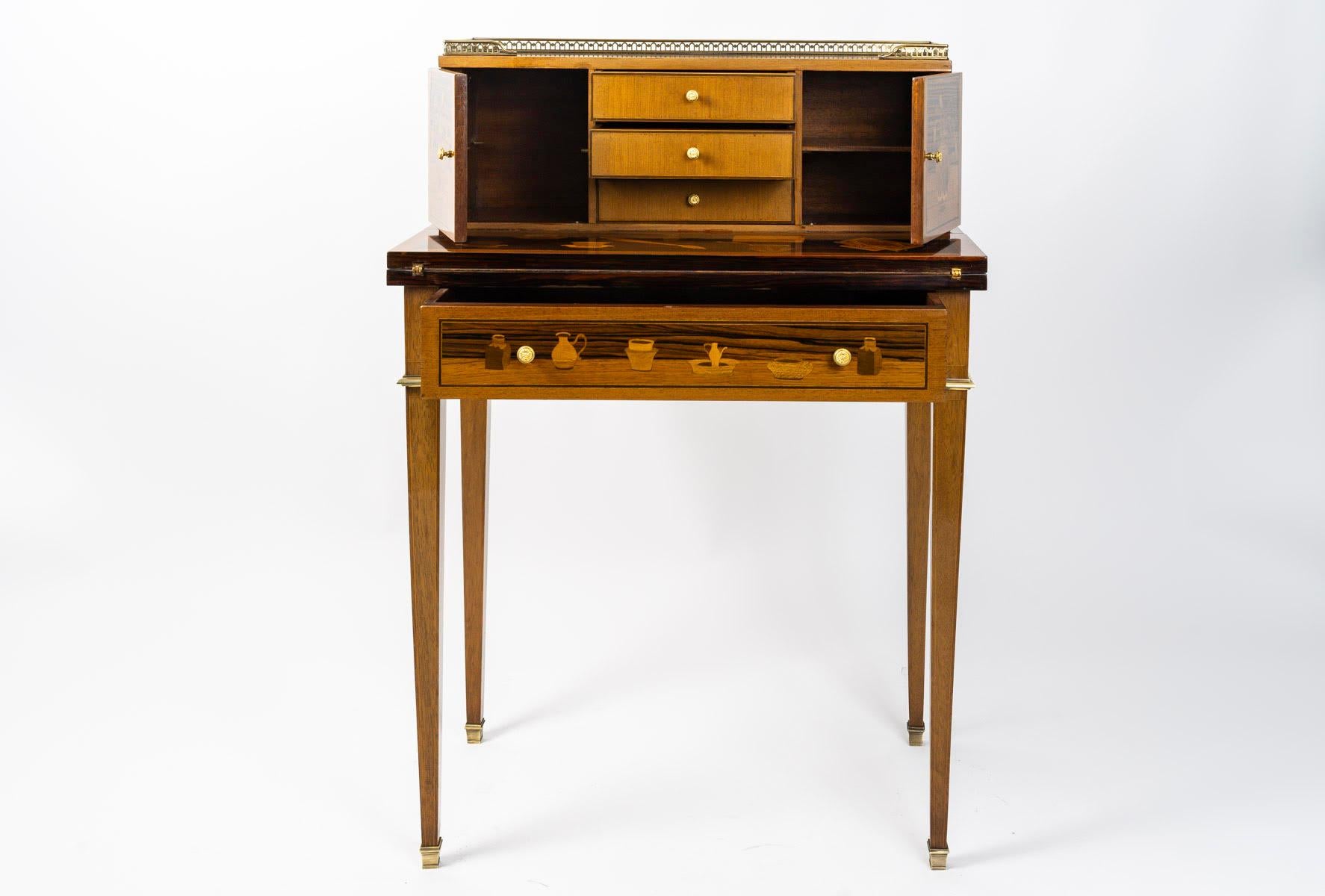 French Writing Desk in the Louis XVI Style, Early 20th Century. For Sale