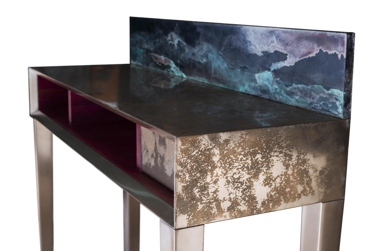 French Writing Desk ‘Landscape’ by Frédérique Domergue, Limited Edition For Sale