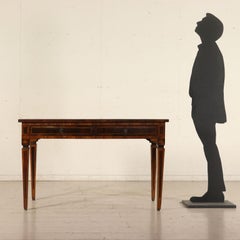 Writing Desk Neoclassical Maple Walnut Italy 19th Century