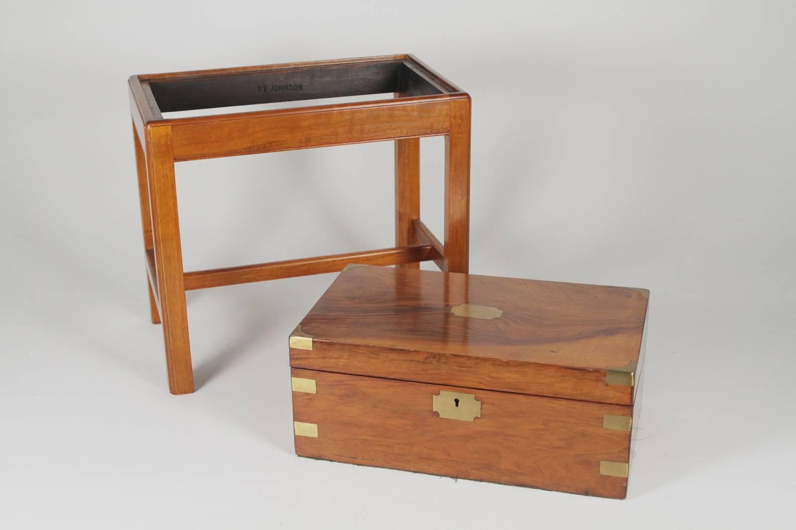 English Writing Desk on Stand Stamped RE Johnson