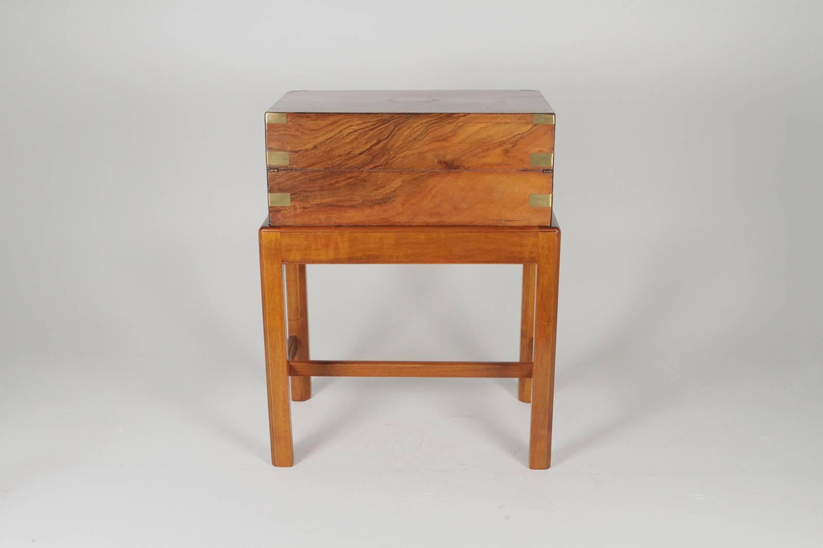 Writing Desk on Stand Stamped RE Johnson In Excellent Condition In Lambertville, NJ