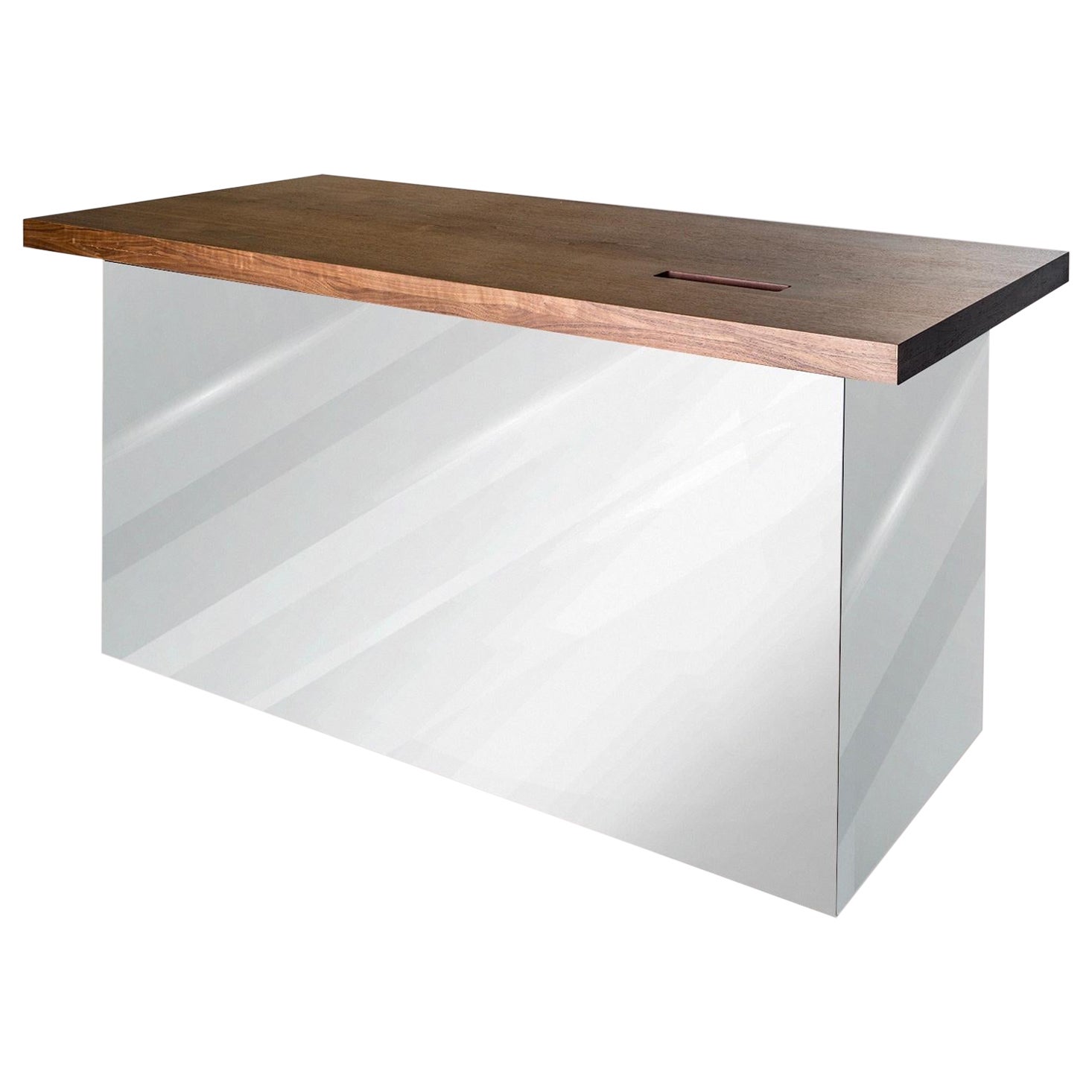 Writing Desk Stainless Steel 1970s Style Timeless Design Hand-Crafted For Sale