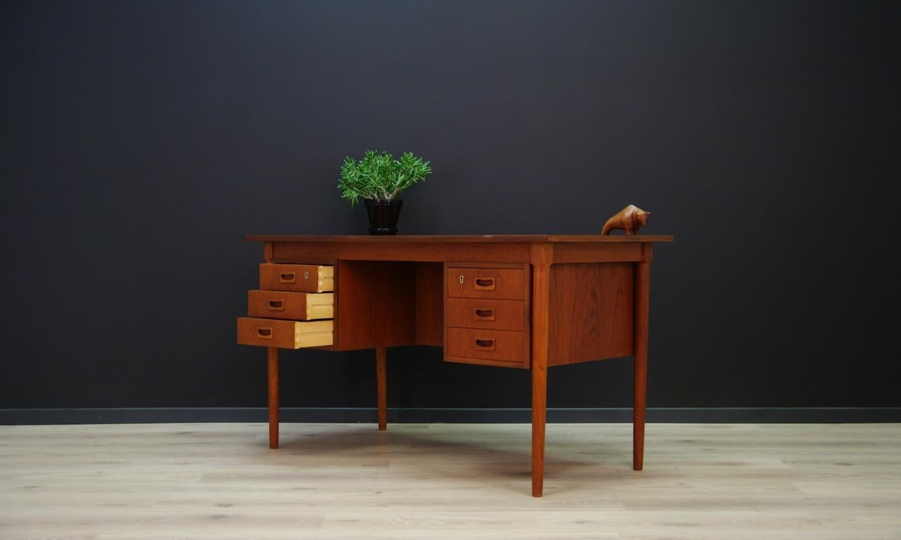 Late 20th Century Writing Desk Teak Vintage Danish Design Retro