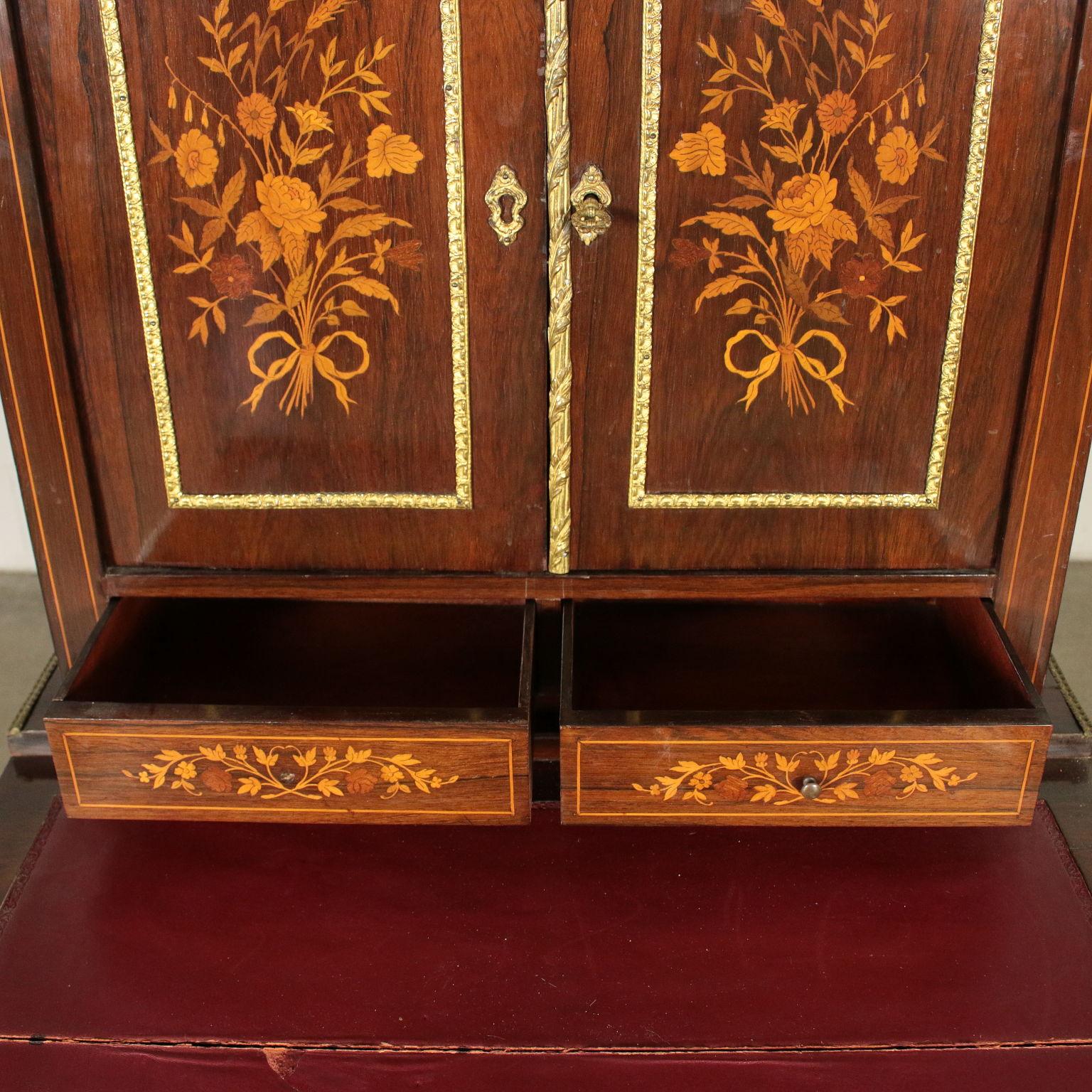 Writing Desk with Upper Case Napoleon III, 19th Century In Fair Condition In Milano, IT