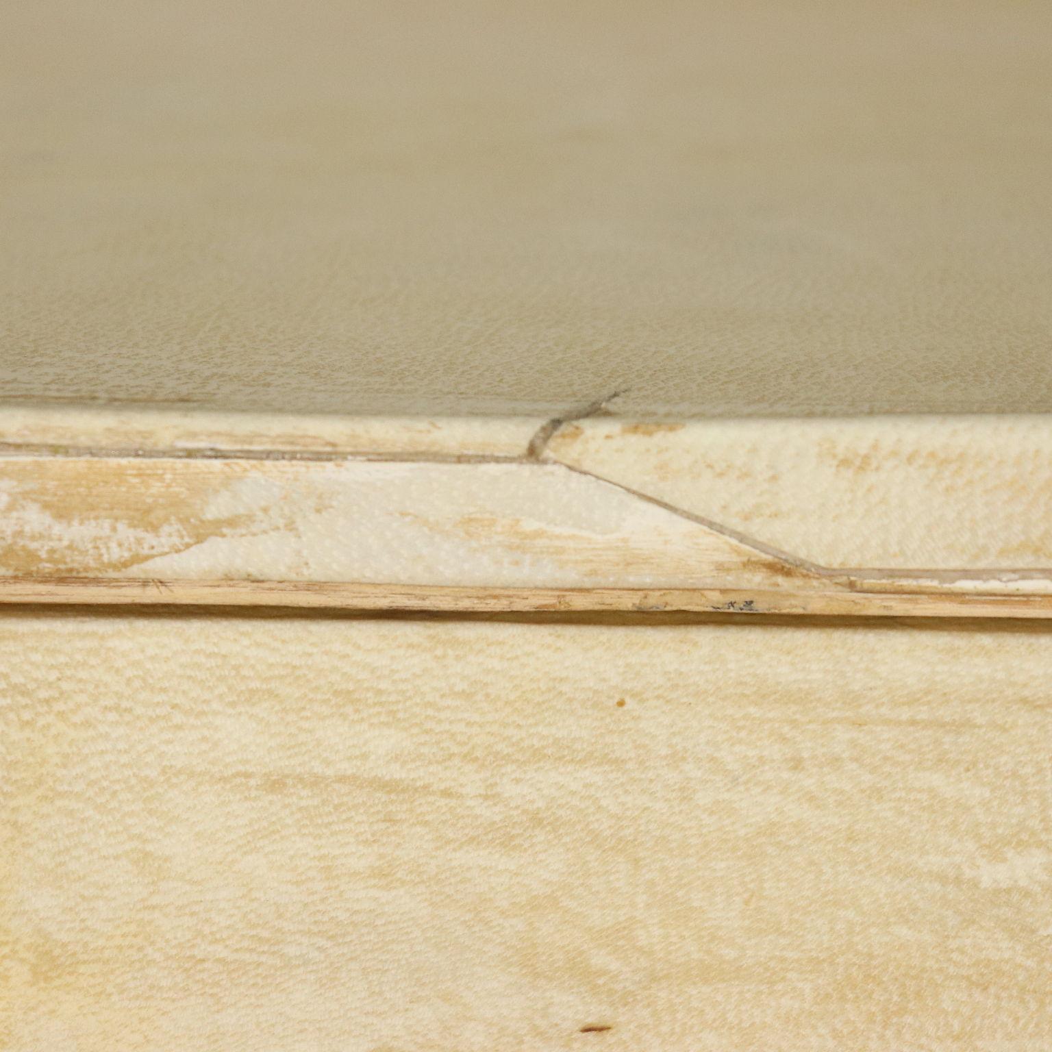 Writing Desk Wood Parchment Paper Vintage, Italy, 1950s In Good Condition In Milano, IT