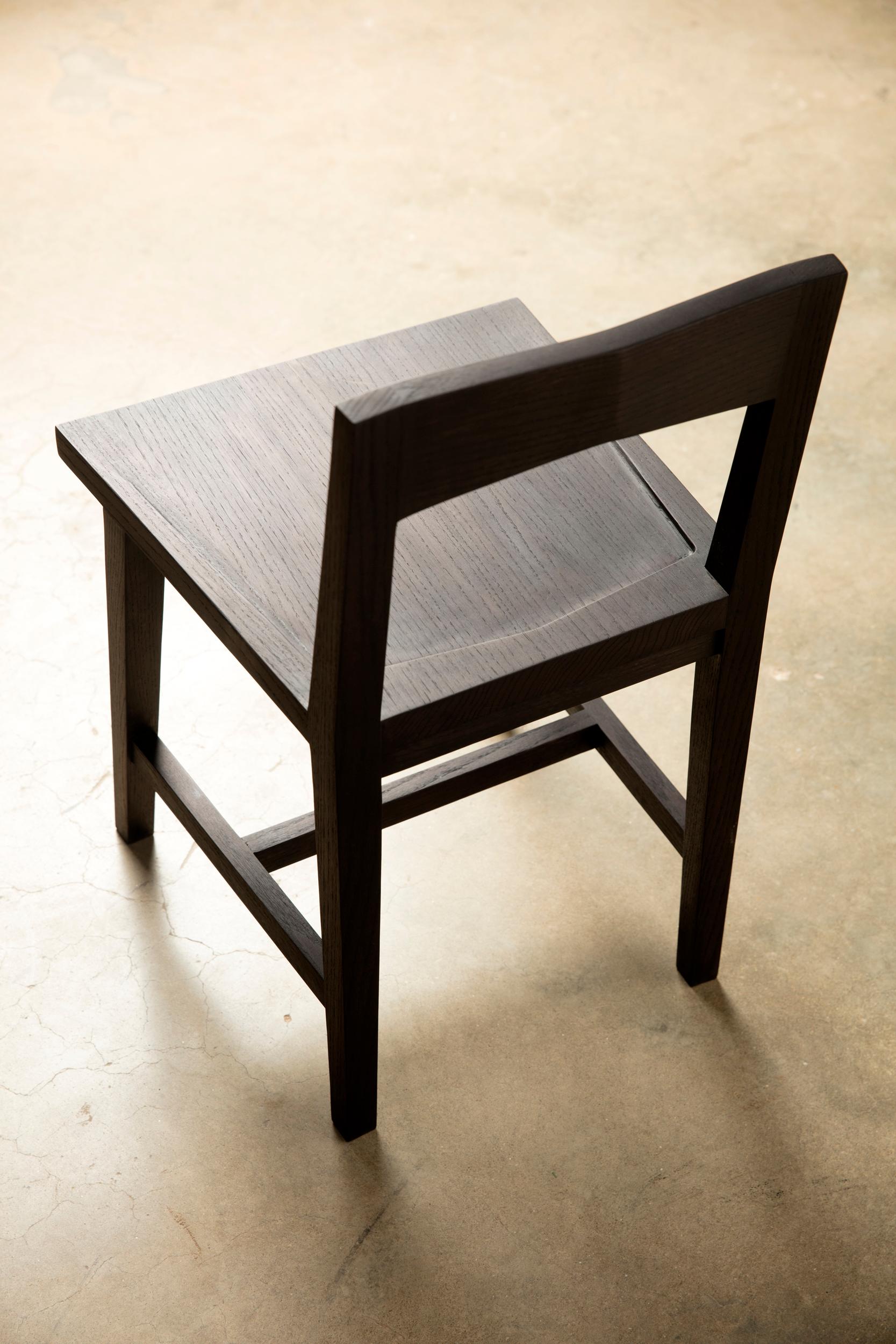 Writing or Computer Desk and Chair in Blackened Oakwood by Alabama Sawyer 3