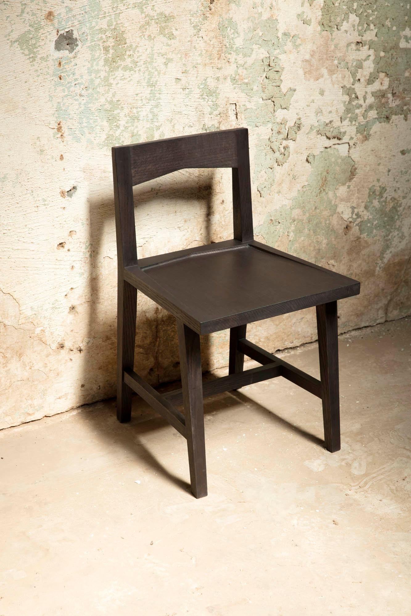 Writing or Computer Desk and Chair in Blackened Oakwood by Alabama Sawyer 8