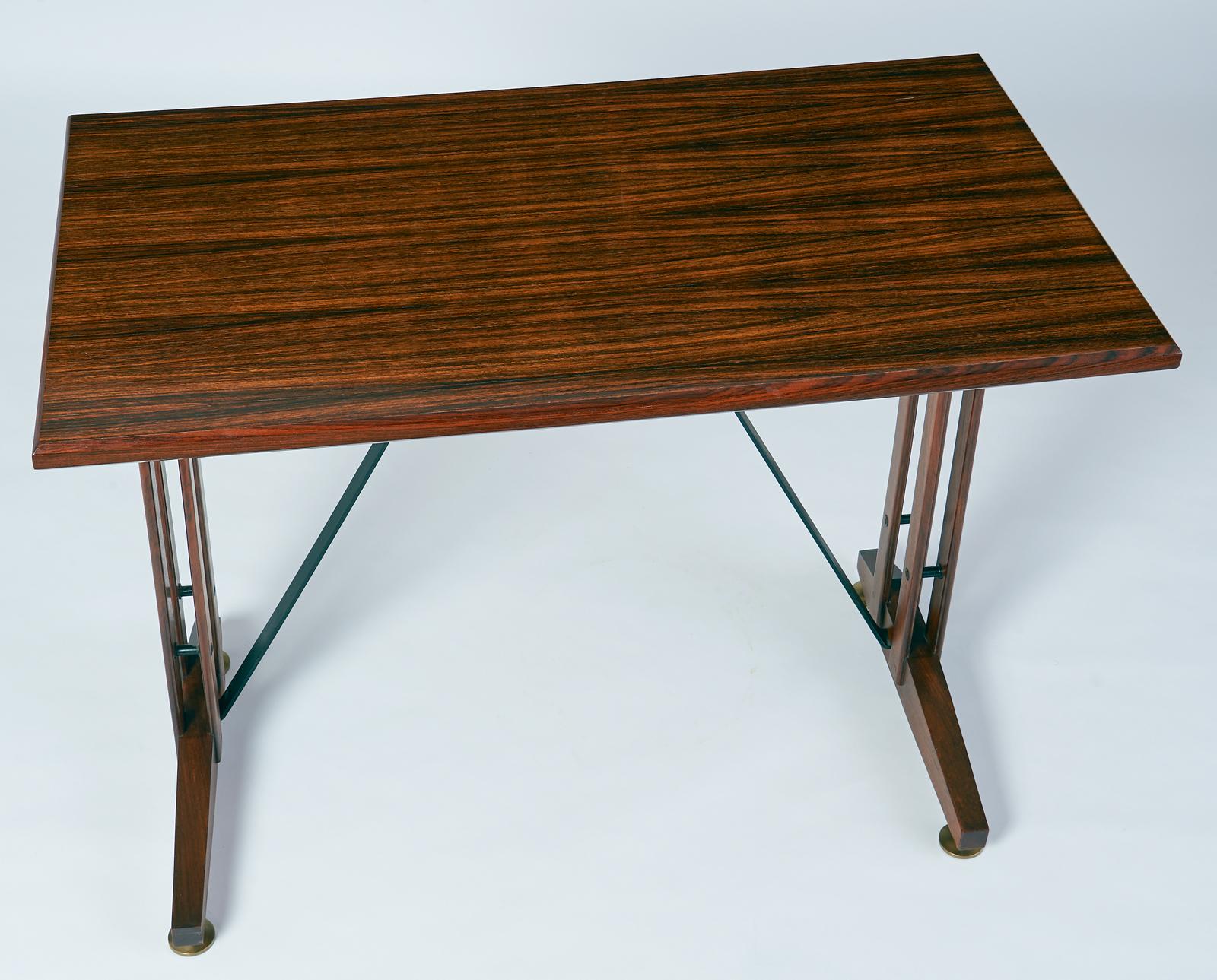  Writing or Laptop Table or Desk in Polished Wood, Italy, 1950s In Good Condition In New York, NY