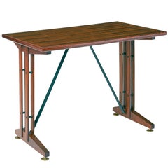 Vintage  Writing or Laptop Table or Desk in Polished Wood, Italy, 1950s