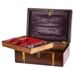 Writing Slope Box, Brass Mounted, English, 19th Century