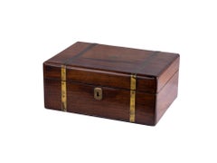 Writing Slope Box, Brass Mounted, English, 19th Century