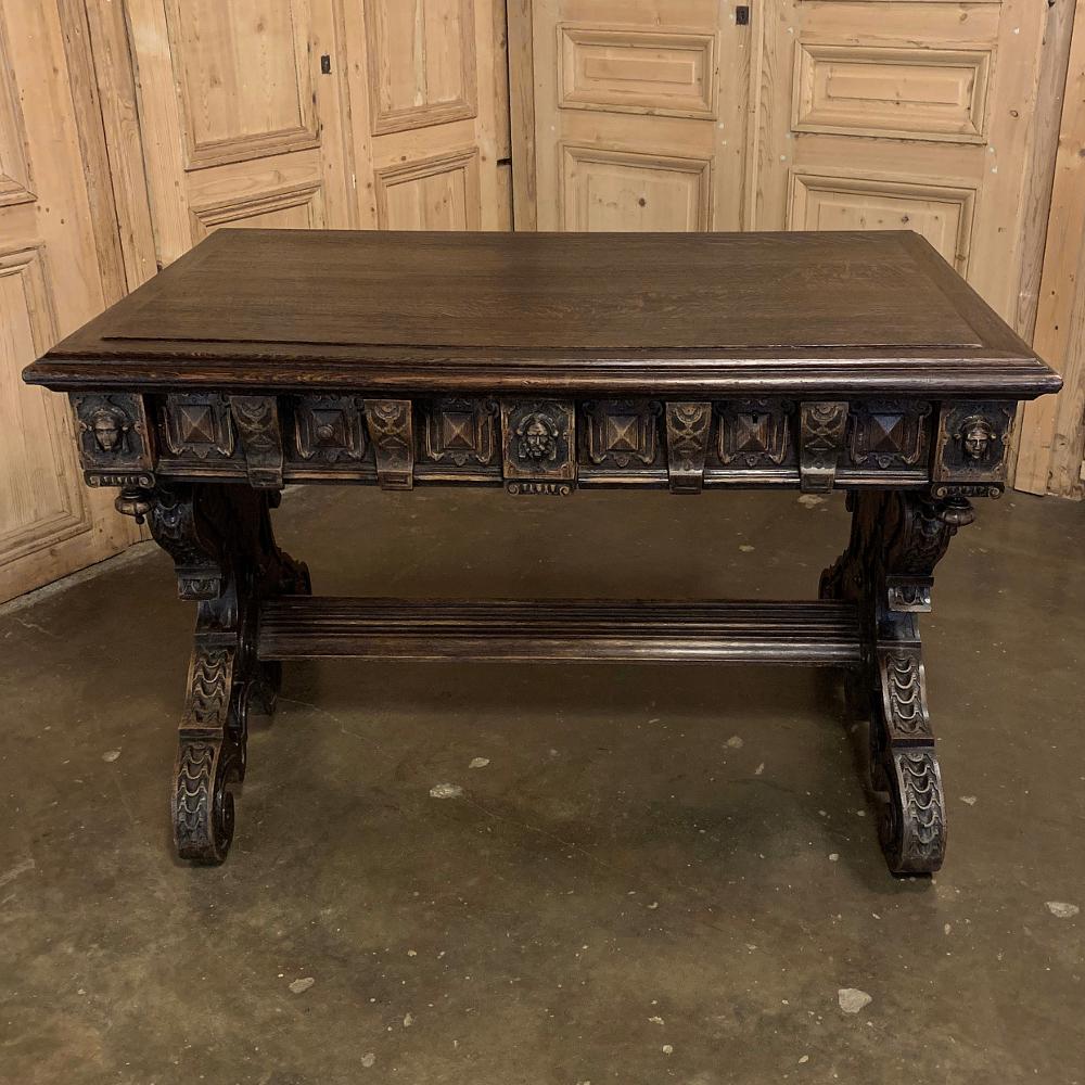 Writing Table, 19th Century French Renaissance In Good Condition In Dallas, TX
