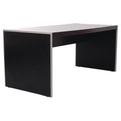 Writing Table Black Ebonized Wood, 1970s