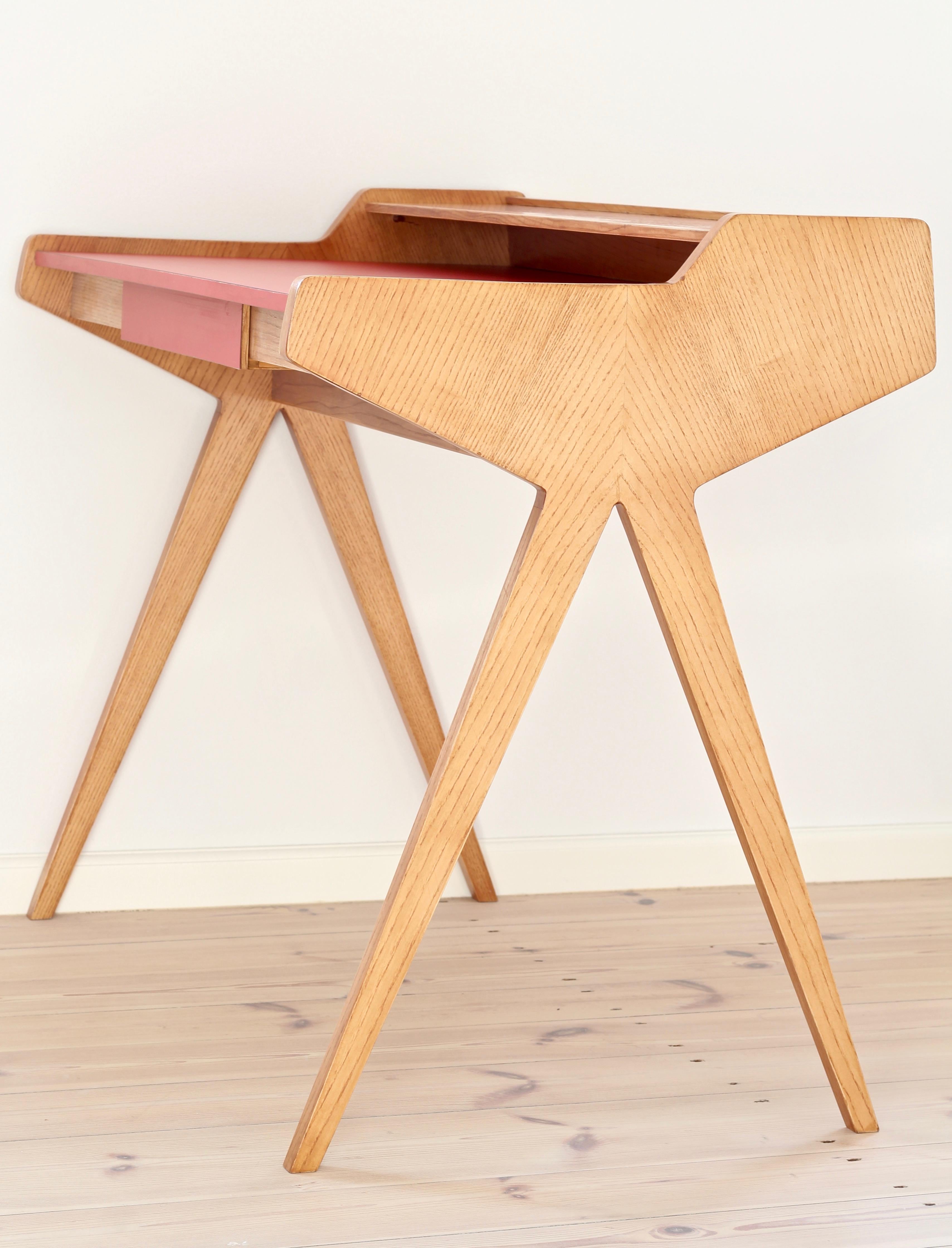 Mid-Century Modern Writing Table, Desk by Helmut Magg for WK Möbel, Midcentury, 1950s