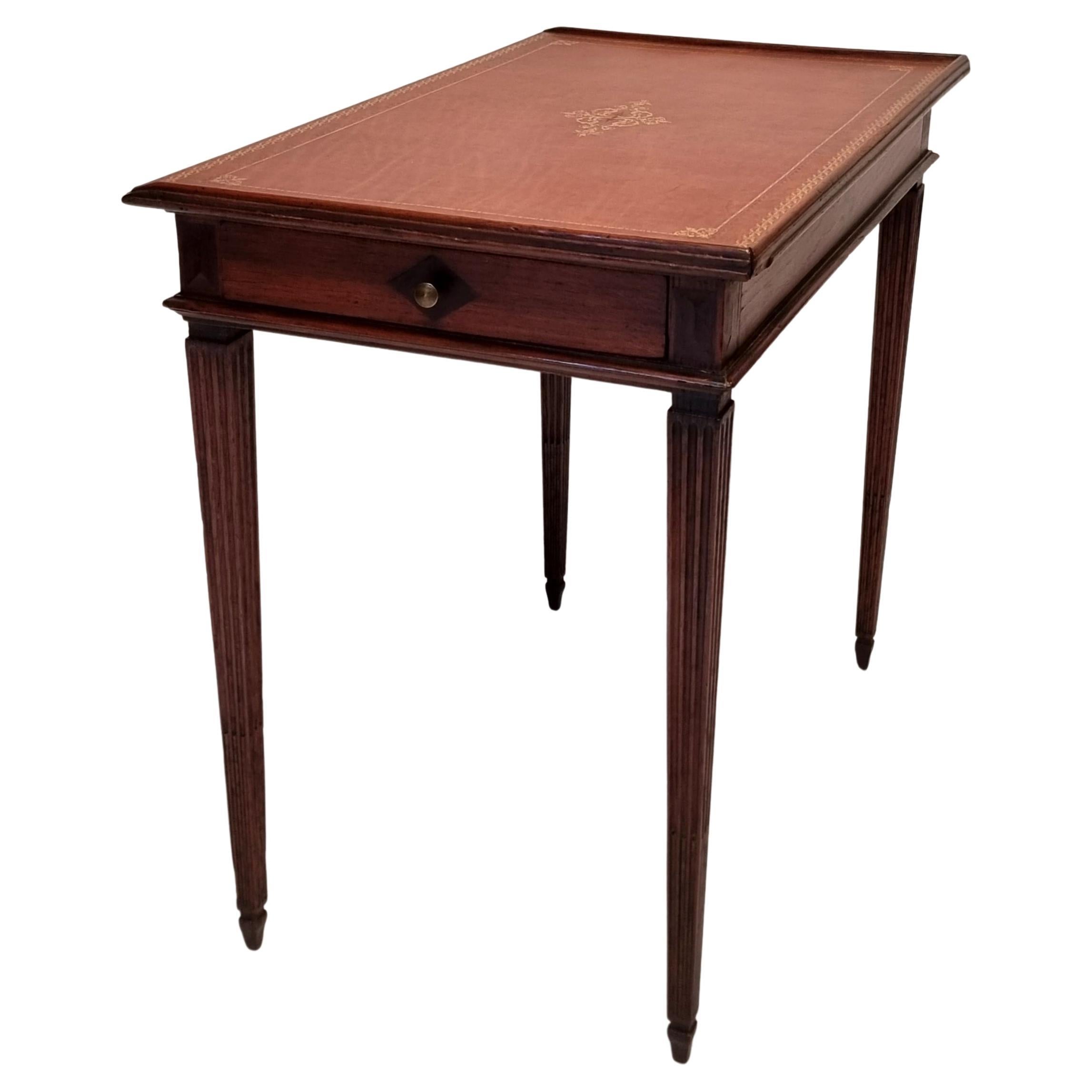 Writing Table Louis XVI Period - Solid Oak - 18th For Sale