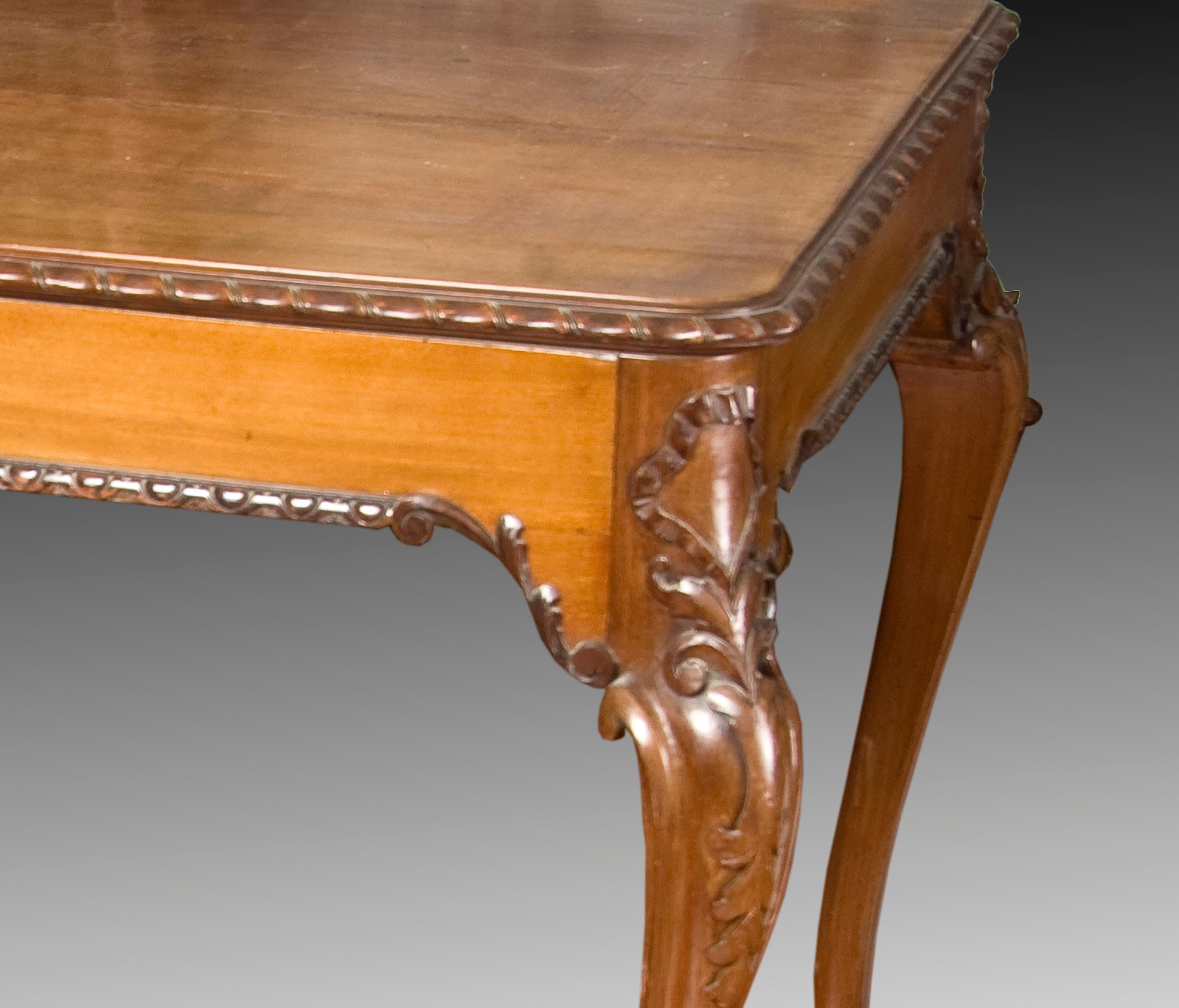 European Writing Table, Mahogany, 19th Century For Sale