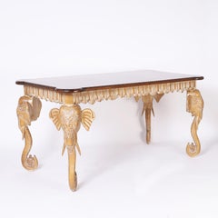 Writing Table with Elephant Head Legs