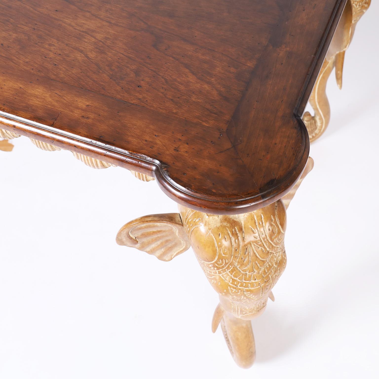 Anglo-Indian Writing Table with Elephant Head Legs For Sale