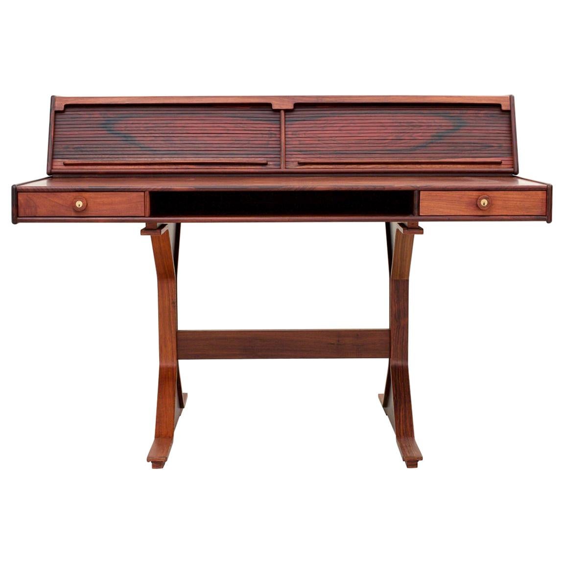 Rosewood Writing Desk by Gianfranco Frattini for Bernini, Italy, 1956