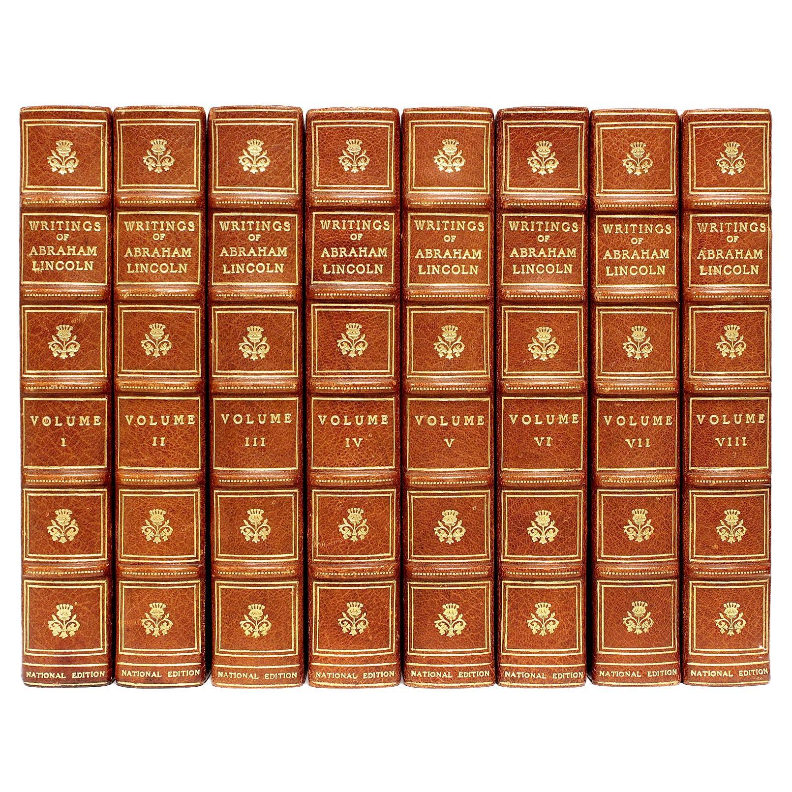 Writings of Abraham Lincoln, 8 Vols National Edition, in a Fine Leather Binding